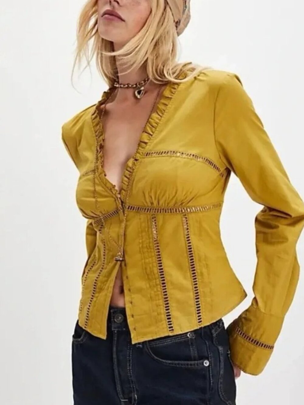 NWOT Free People Frankie Blouse